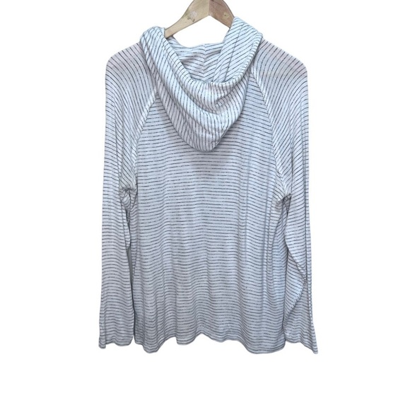 Torrid Striped Grey & White Lightweight Hoody - Picture 3 of 10